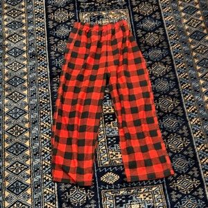 Plaid Red and Black Kids Bottoms